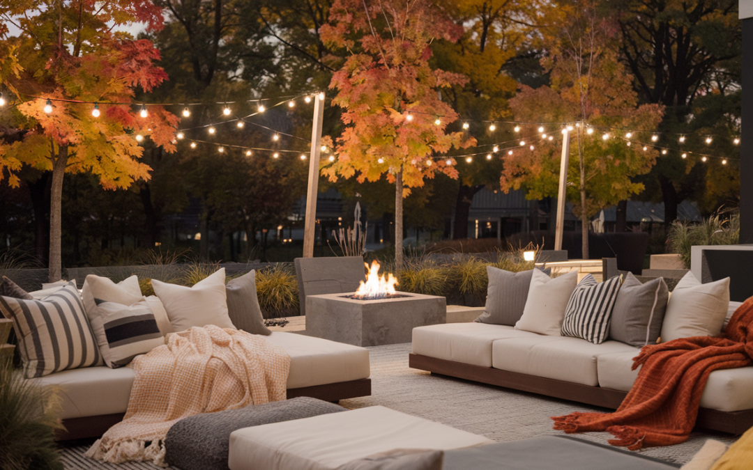 8 Cozy Modern Outdoor Features for the Holiday Season