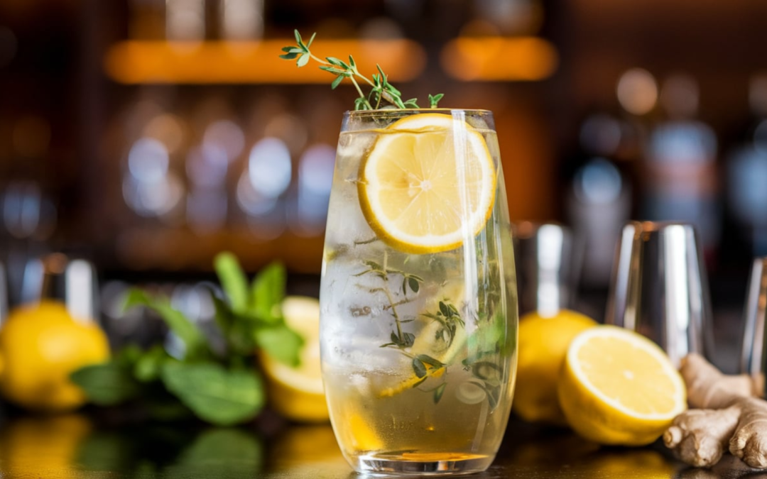 Lemon Herb Fizz: A Refreshing Sparkling Drink