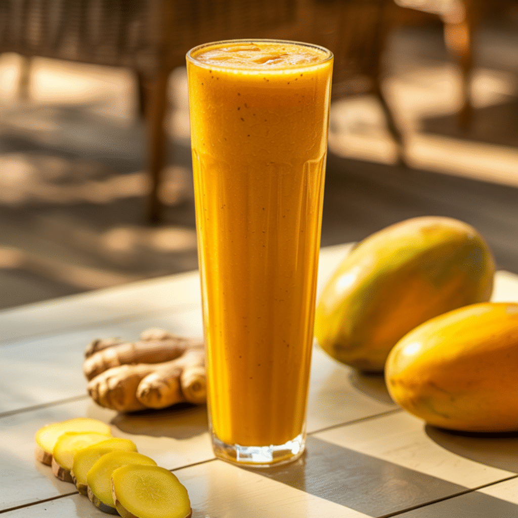 5 Irresistible Mango Smoothies and Drinks: Refresh Your Summer with These Amazing Recipes! 3 Spicy Mango Ginger Smoothie